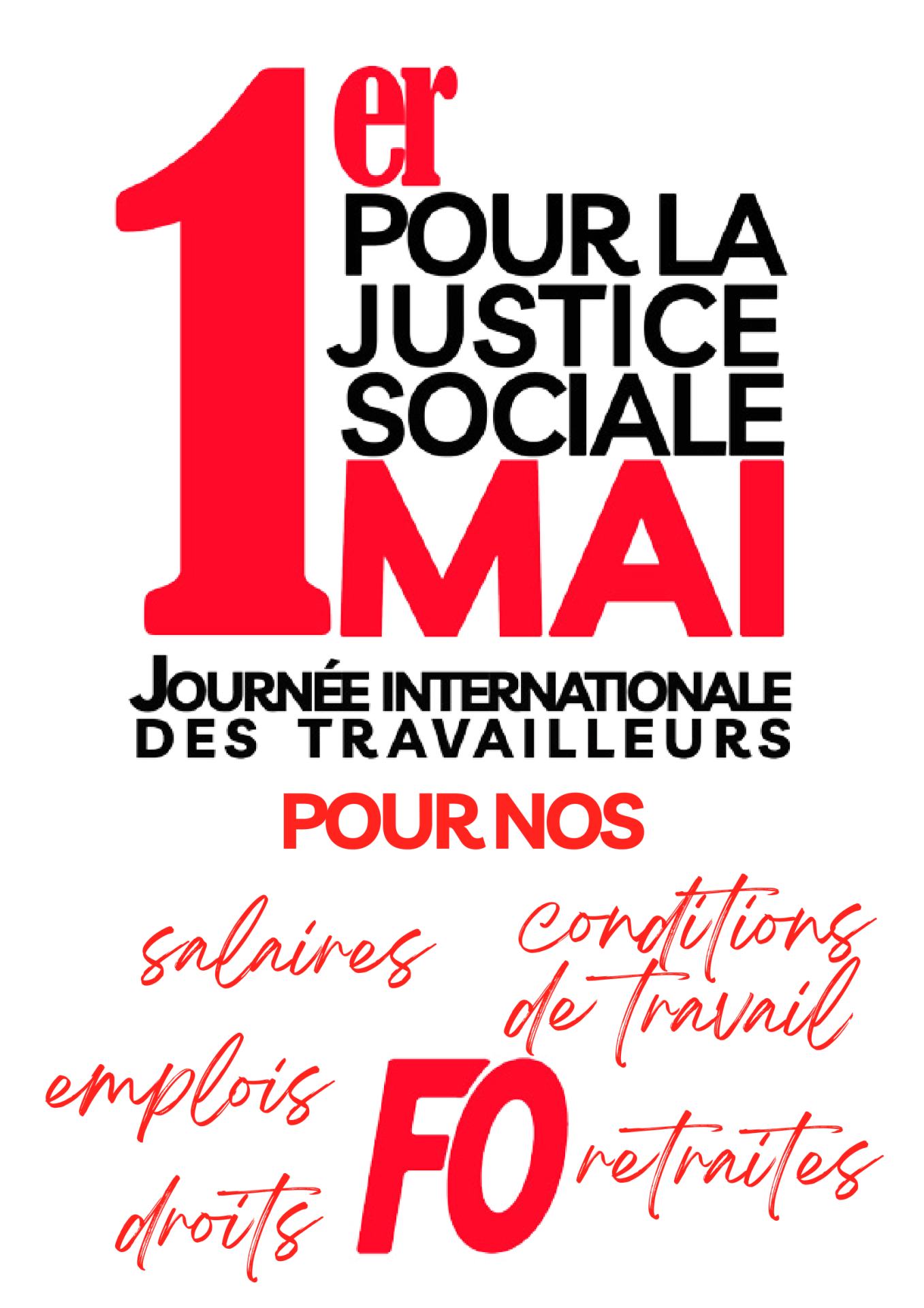 Affiche 1er mai 2025 justice sociale