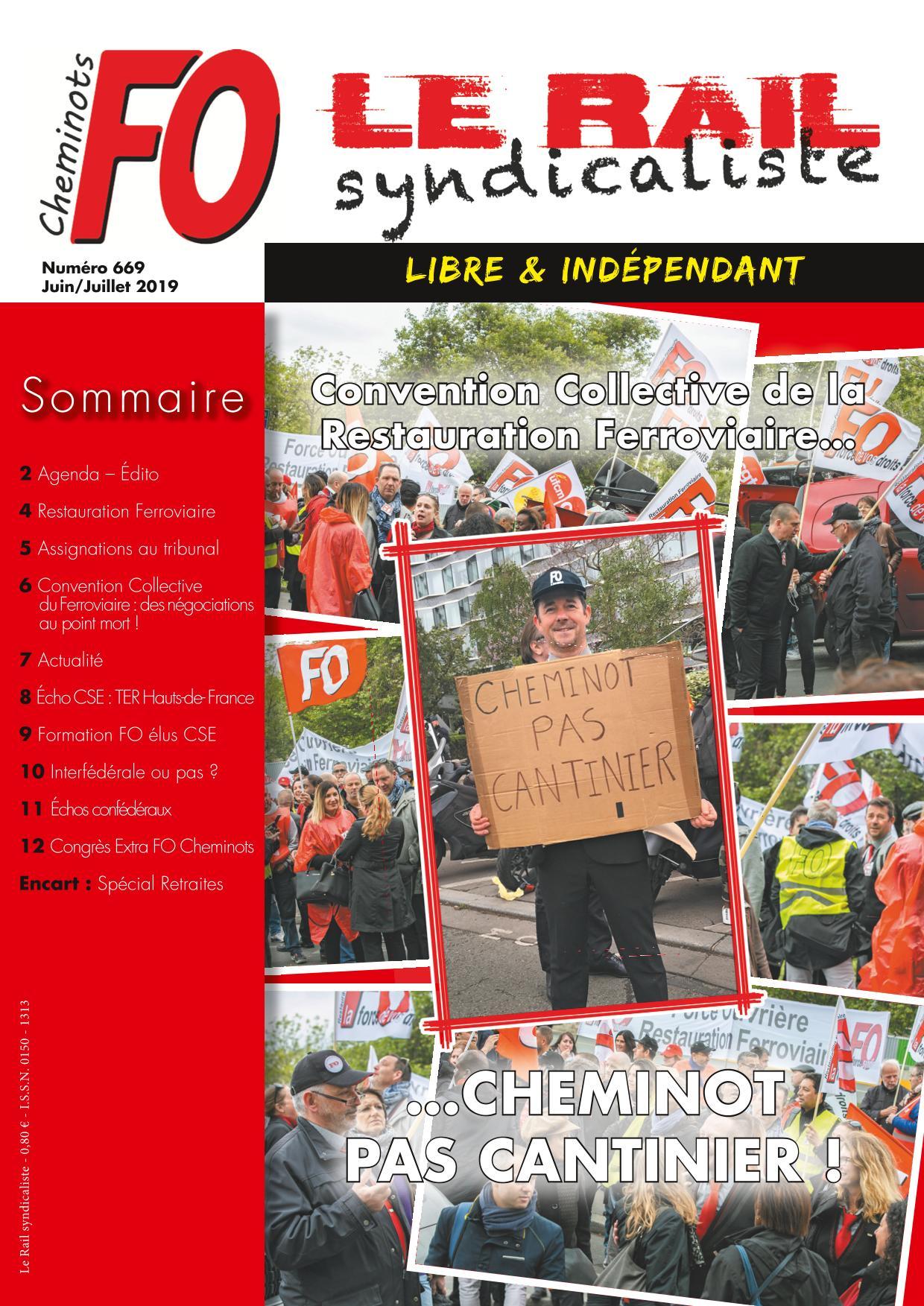 Rail syndicaliste Juin /  Juillet 2019